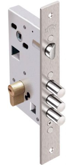 Корпус врезного замка с защёлкой Кремень 1.03.25 /01504/ | Сталь, 12 мм