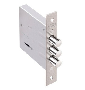 Замок врезной Кремень 1.04.03 никель, сув., 3 риг.