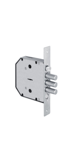 Замок врезной сувальдный с задвижкой и защёлкой GS-SМ 012 (левый), 5 кл. | Сталь, 18 мм