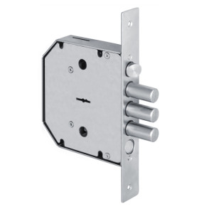 Замок врезной сувальдный с задвижкой и защёлкой GS-SМ 012 (левый), 5 кл.