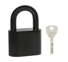 Замок навесной PL-WEATHER-1550 Black 4 fin key ( PL-15-50) диск. /блистер