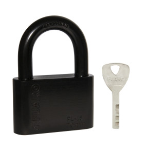 Замок навесной PL-WEATHER-1570 Black 4 fin key ( PL-15-70) диск. /блистер