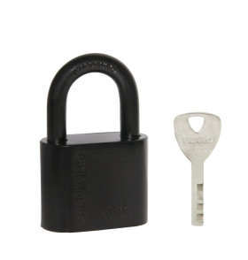 Замок навесной PL-WEATHER-1540 Black 4 fin key ( PL-15-40) диск. /блистер