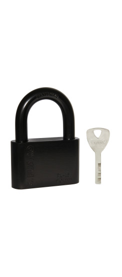 Замок навесной PL-WEATHER-1560 Black 4 fin key ( PL-15-60) диск. /блистер | Чугун