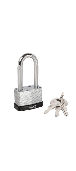 Замок навесной PK-6550L 3 key англ. длиная дужка | Сталь