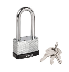 Замок навесной PK-6550L 3 key англ. длиная дужка