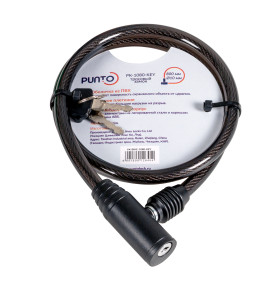 Замок тросовый PK-BIKE-1080-KEY (10х800) 2key/подвес