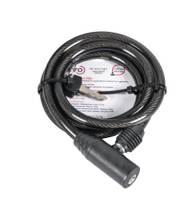 Замок тросовый PK-BIKE-1012-KEY (10х1200) 2key/подвес