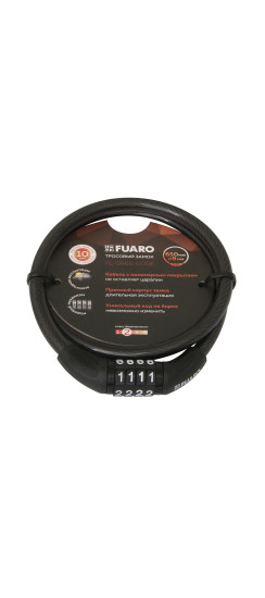 Замок тросовый PL-BIKE-0865-CODE (8х650)(PL-0865-CODE) /подвес | Латунь с полимерным покрытием