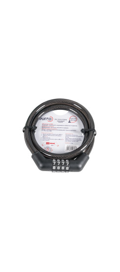 Замок тросовый PK-BIKE-1010-CODE (10х1000) /подвес | Легированная сталь