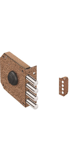 Замок накладной сувальдный Базальт 1.05.51.КМА (медный антик), 5 кл. /20425/ | Сталь, 14 мм