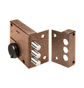 Замок накладной сувальдный Кремень 1.04.51.МА (медный антик)