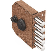 Замок накладной Гранит 1.06.61.КМА никель, сув., 4 риг., задв., зап. коробка, медный антик /32400/