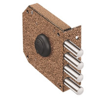 Замок накладной Базальт 1.05.51.МА никель, сув., 4 риг., медный антик /32759/