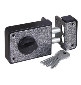 Замок накладной ЗН 1-3-1 серебро