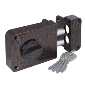 Замок накладной ЗН 1-3 медь