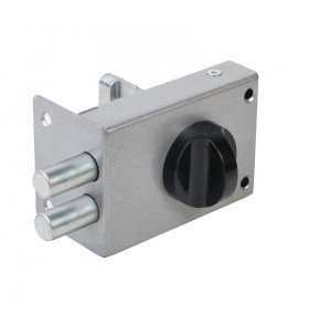 Замок накладной цилиндровый ЗН1 2Р серебро