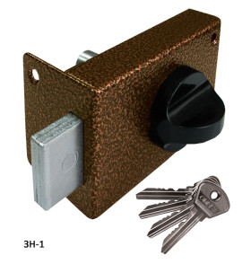 Замок накладной цилиндровый ЗН1медь