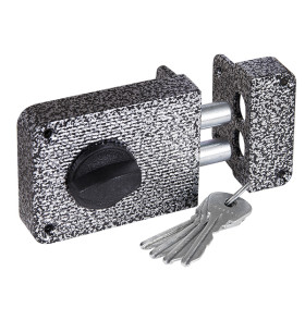 Замок накладной ЗН 1-3 серебро