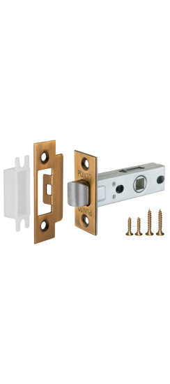 Защелка врезная METL45-8 ( L45-8) CF кофе | Металлическая защелка, кофе, 8 мм