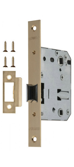 Защелка врезная METF72-50 (F72-50) SG мат.золото | Металлическая защелка, 8 мм