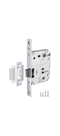 Защелка врезная METL72-50 ( L72-50) CP хром | Металлическая защелка, хром, 8 мм