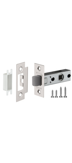 Защелка врезная PLASTP12-45-25 SN мат.никель | Пластиковая защелка, 8 мм