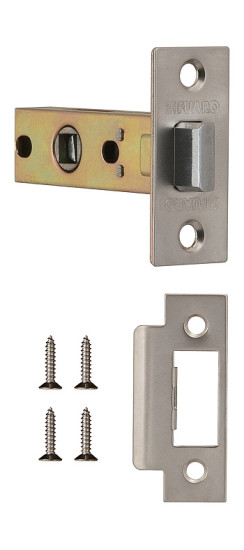 Защелка врезная METF12-45-25 (F12-45-25) SN мат.никель | Металлическая защелка, 8 мм