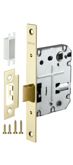 Защелка врезная PLASTP72-50 (P72-50) GP латунь | Пластиковая защелка, 8 мм