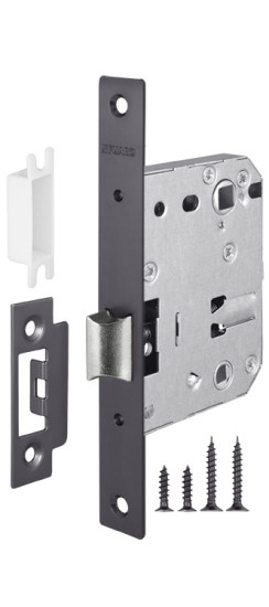 Защелка врезная METF72-50 (F72-50) GR графит | Металлическая защелка, 8 мм