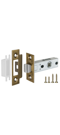 Защелка врезная METL45-8 ( L45-8) ABG зеленая бронза | Металлическая защелка, зеленая бронза, 8 мм