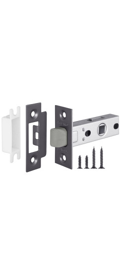 Защелка врезная PLASTP12-45-25 GR графит | Пластиковая защелка, 8 мм