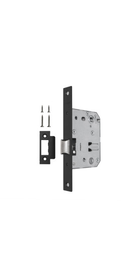 Защелка врезная METF72-50 (F72-50) BL черный | Металлическая защелка, 8 мм