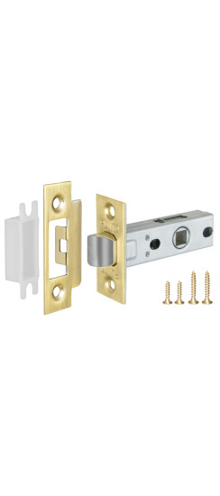 Защелка врезная METL45-8 ( L45-8) SG мат. золото | Металлическая защелка, Матовое золото (латунь), 8 мм