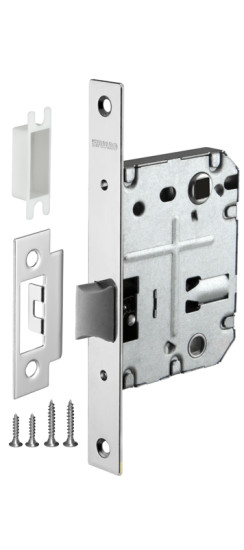 Защелка врезная PLASTP72-50 (P72-50) CP хром | Пластиковая защелка, 8 мм