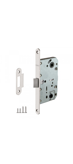 Защелка врезная PL96WC-50 SN (мат.никель) | Пластиковая защелка, матовый никель, 8 мм