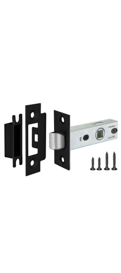 Защелка врезная METL45-8 ( L45-8) BL черный | Металлическая защелка, черный, 8 мм