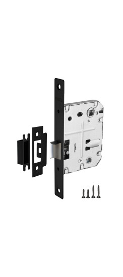 Защелка врезная METL72-50 ( L72-50) BL черный | Металлическая защелка, черный, 8 мм