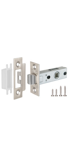 Защелка врезная METL45-8 ( L45-8) SN мат.никель | Металлическая защелка, матовый никель, 8 мм