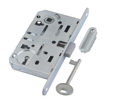 B06101.50.34.640 Корпус врезного замка под кл.. (мат. хром) MEDIANA POLARIS с отв. планкой (скин)