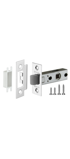 Защелка врезная PLASTP12-45-25 (P12-45) CP хром | Пластиковая защелка, 8 мм