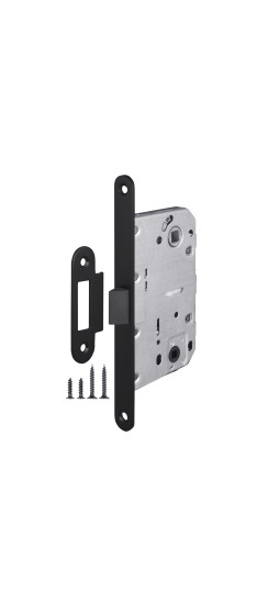 Защелка врезная PLASTLP96WC-50 BL черный | Пластиковая защелка, Черный, 8 мм