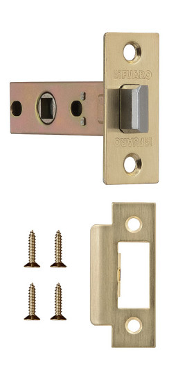 Защелка врезная METF12-45-25 (F12-45-25) SG мат.золото | Металлическая защелка, 8 мм