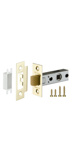 Защелка врезная PLASTP12-45-25 GP золото | Пластиковая защелка, 8 мм