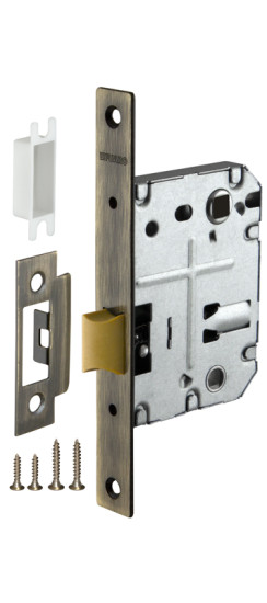 Защелка врезная PLASTP72-50 (P72-50) AB бронза | Пластиковая защелка, 8 мм