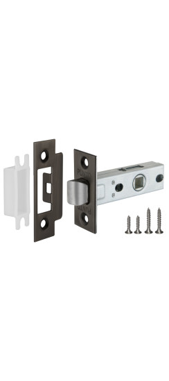 Защелка врезная METL45-8 ( L45-8) GR графит | Металлическая защелка, графит, 8 мм