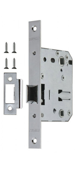 Защелка врезная METF72-50 (F72-50) CP хром | Металлическая защелка, 8 мм