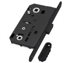 Замок межкомнатный магнитный под WC B-FORTY N62 с отв. пл. F45 (черный), планка 190 мм