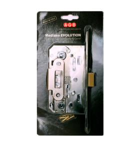 B01102.50.34.567 Защелка врезная WC (матовый хром) MEDIANA EV. (инд.упак+B01000.13)