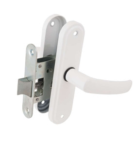 Защелка врезная ЗЩ1-45А (белый глянец)